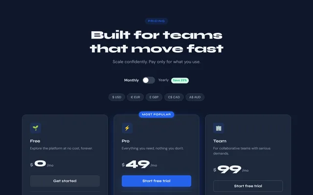 Preview of dark theme